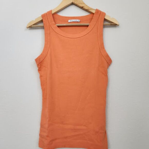 Michael Stars Orange 100% Cotton Tank Top | Size OS - Picture 1 of 8